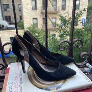 Calvin Black and Metallic Pumps